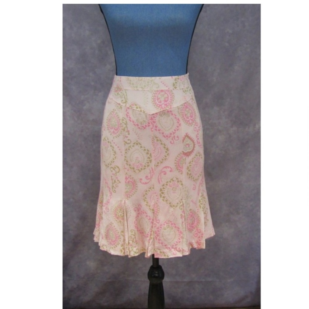 Worthington Flirty Pink Silk Skirt Size 8